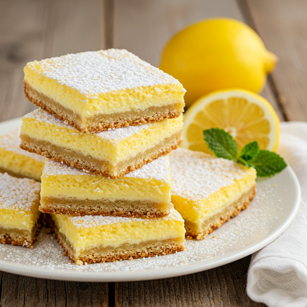 Cheesecake Lemon Bars with Buttery Crust and Creamy Filling