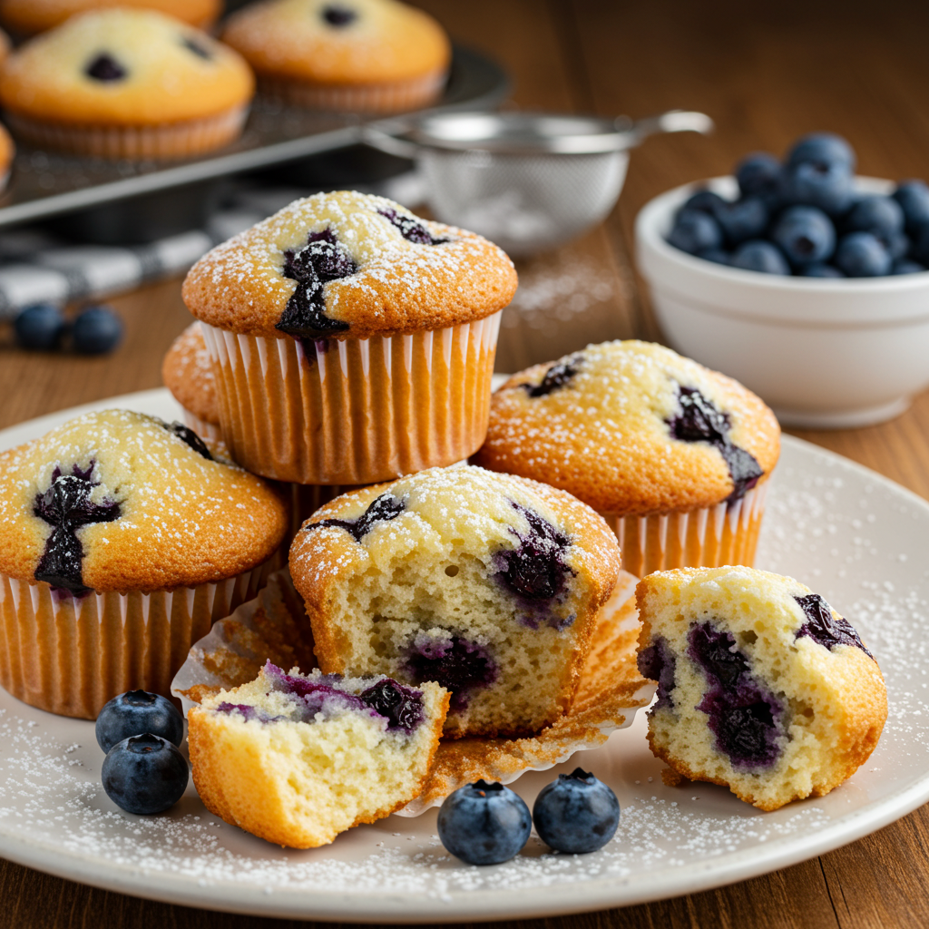 Blueberry Cream Cheese Muffins – Soft, Moist & Bakery-Style