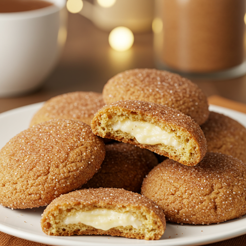 Churro Cheesecake Cookies rolled in cinnamon sugar