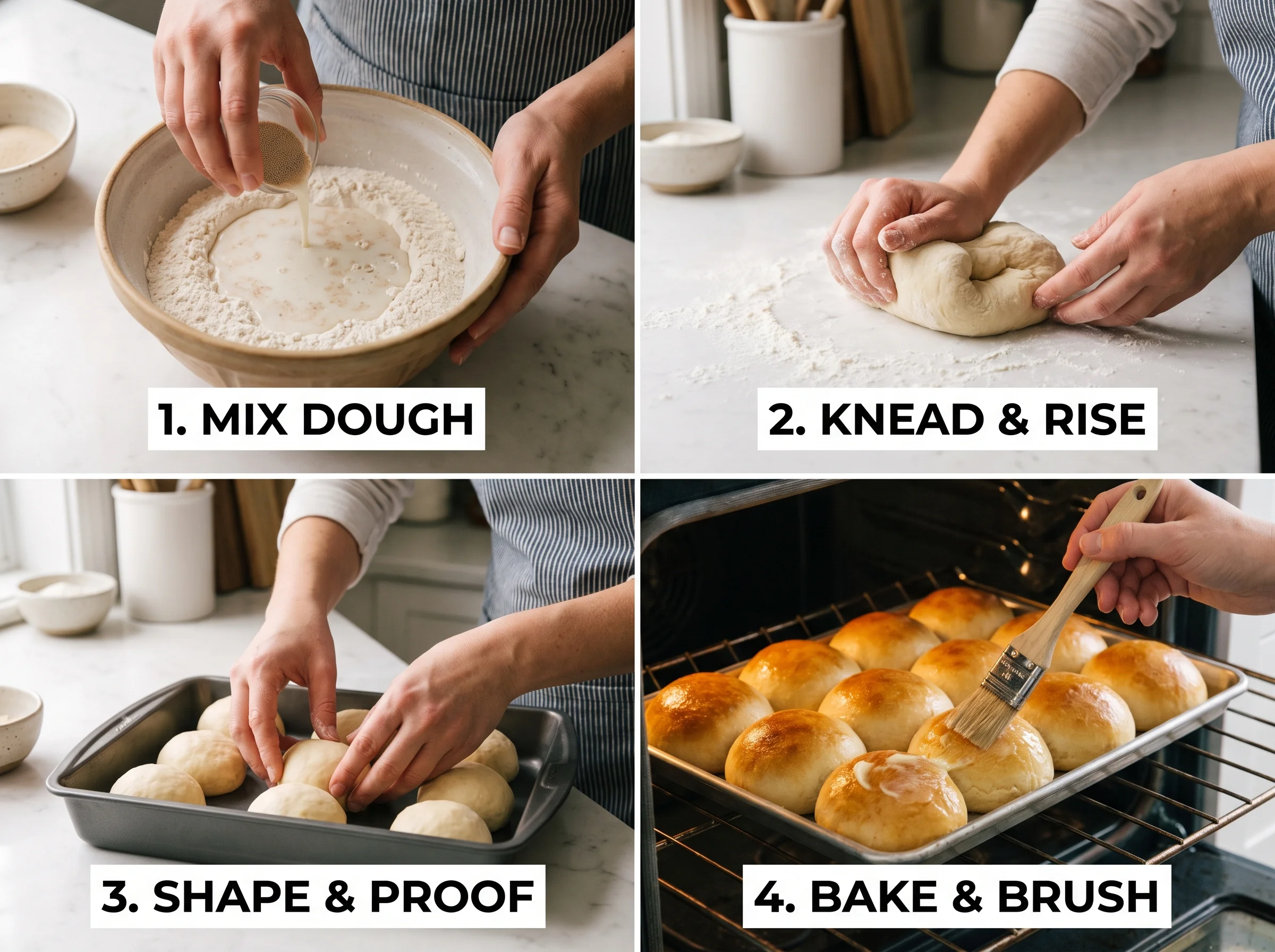 30 Minute Dinner Rolls step by step