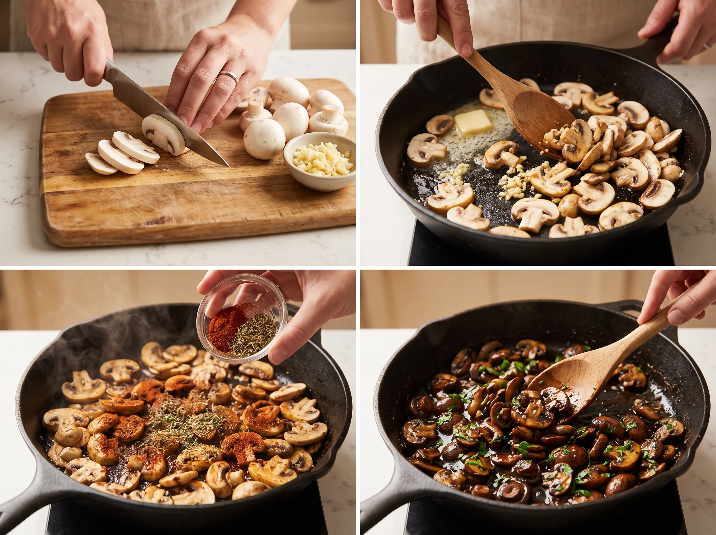 Cowboy Mushrooms step by step
