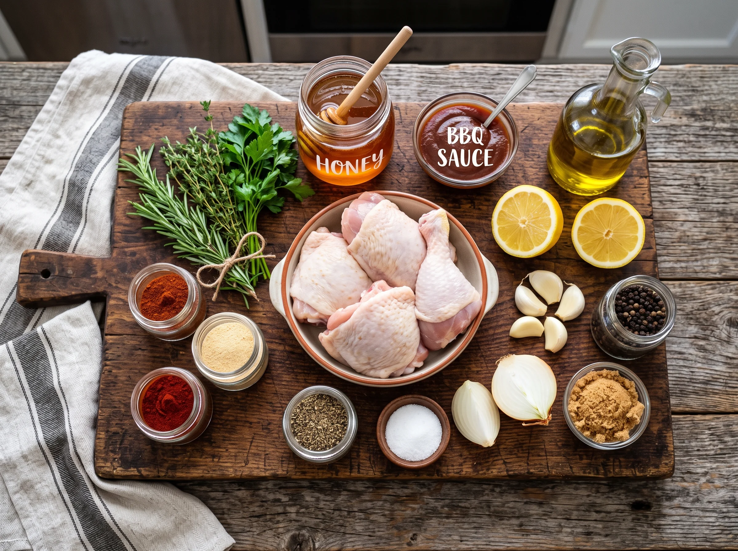 Easy Honey BBQ Chicken ingredients