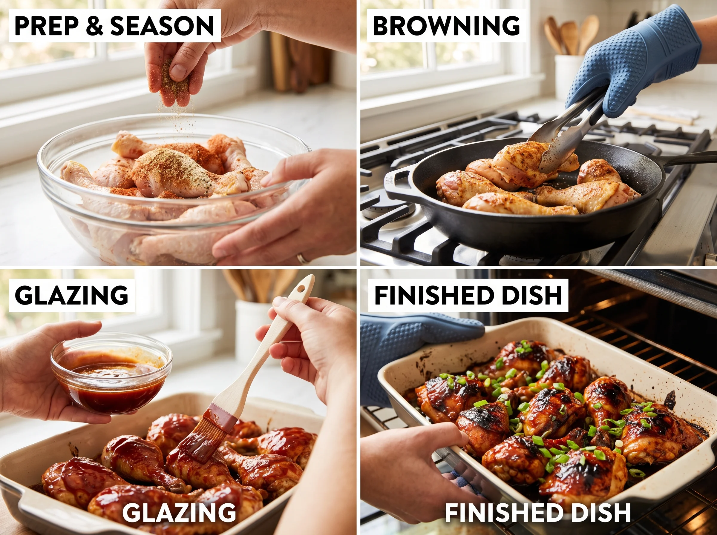 Easy Honey BBQ Chicken step by step