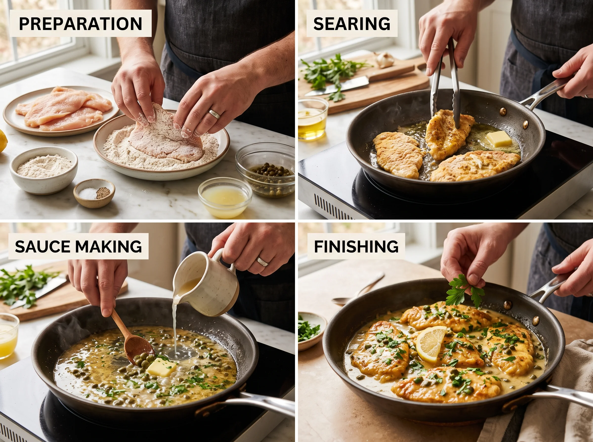 Gluten-Free Chicken Piccata step by step