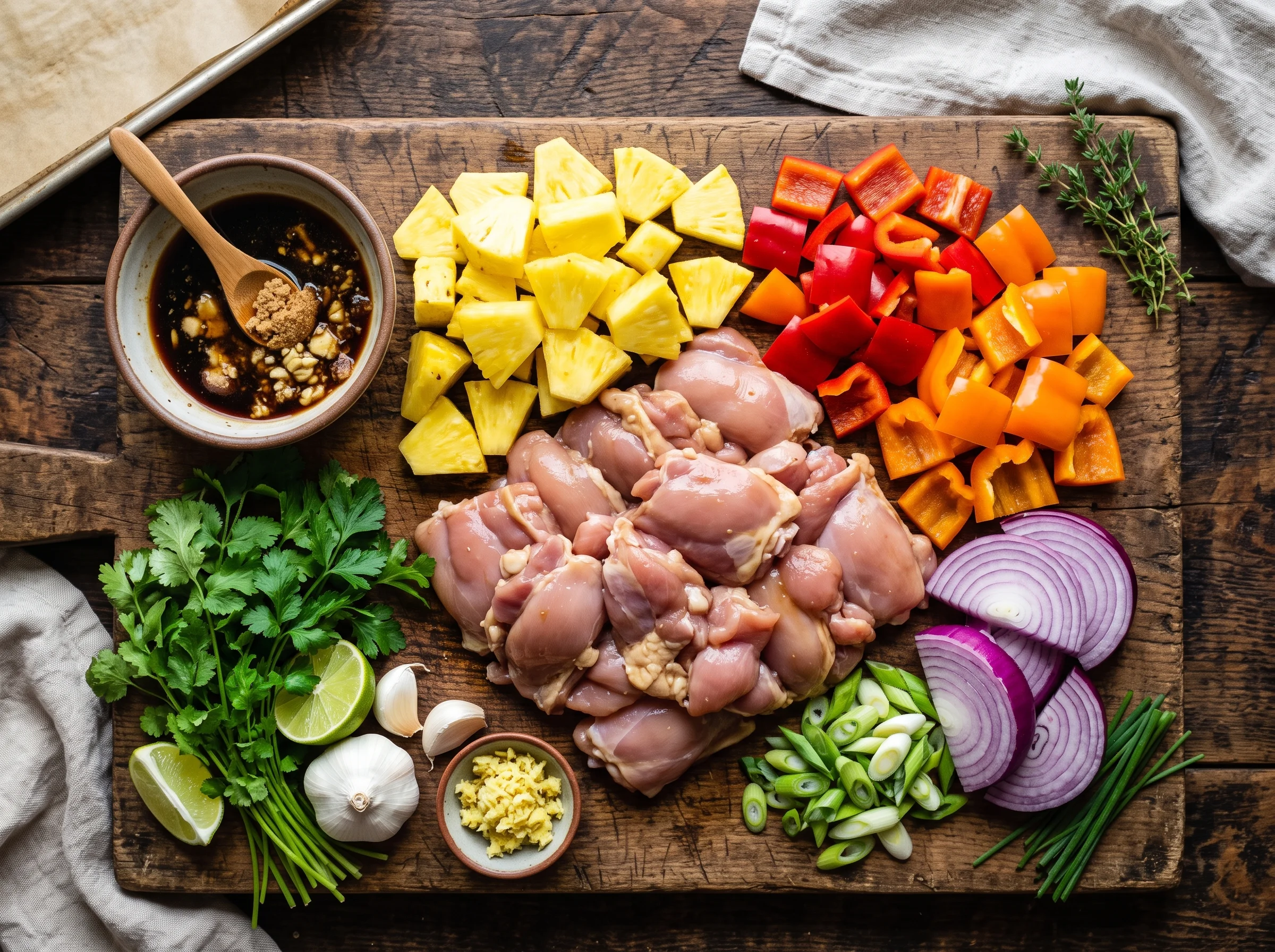Hawaiian Chicken Sheet Pan ingredients