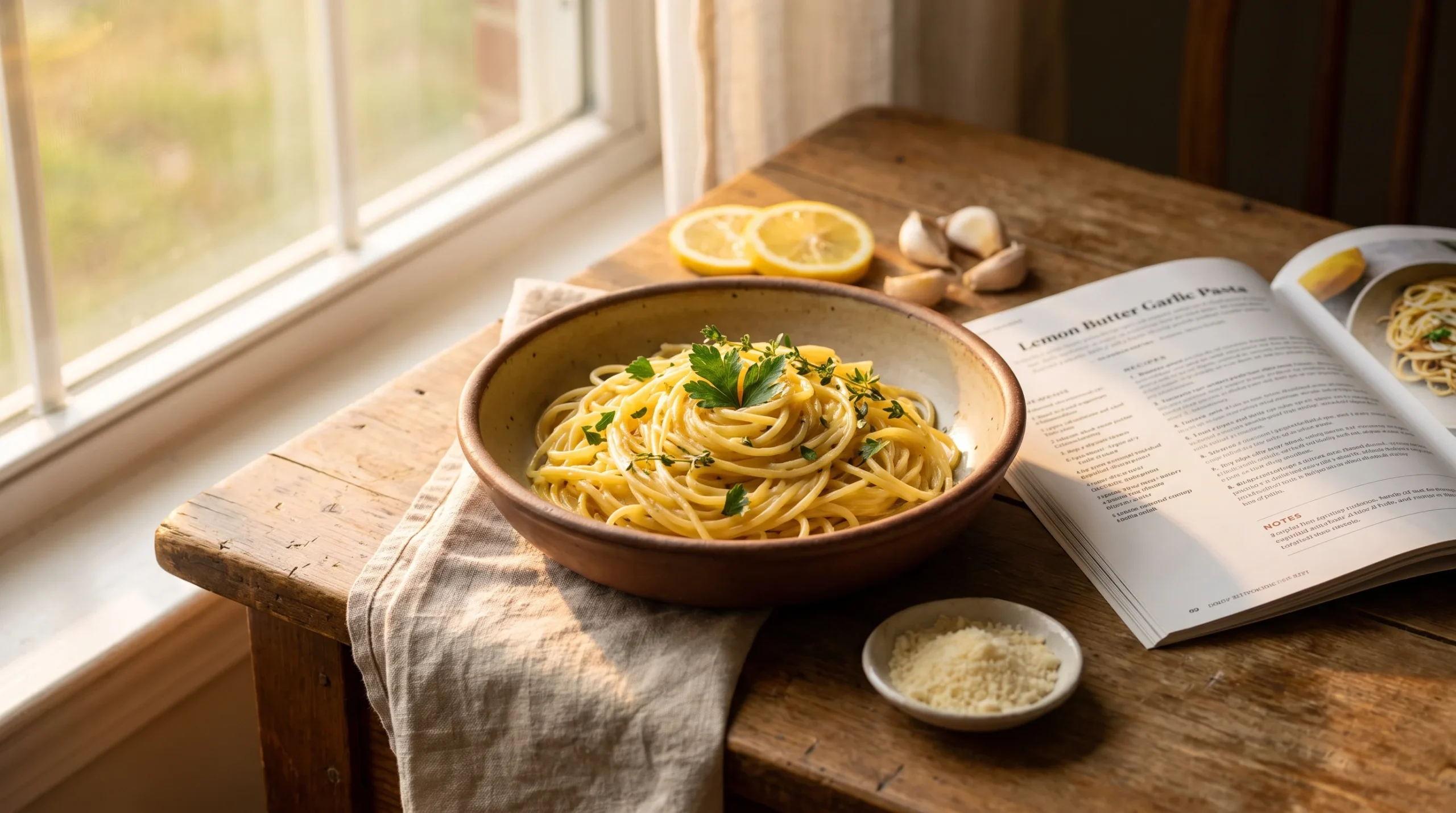 Lemon Butter Garlic Pasta recipe