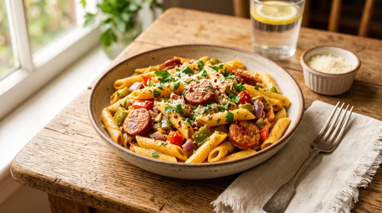 Spicy Cajun Sausage Pasta recipe